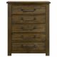 Doherty 5-drawer Chest of Drawers Rustic Brown