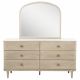 Lucaire 6-drawer Dresser Cabinet with Mirror Sandstone