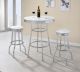 Retro 3-piece Round 1950s Bistro Pub Bar Table Set White
