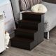  Pet Stairs, Small Pet Steps with Cushioned Removable Covering for Dogs and Cats Up To 22 lbs,Brown