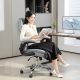  Executive Office Chair, Desk Chair with Flip-up Armrest, Diamond Fabric Computer Chair for Home Office, Gray