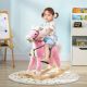 Qaba Rocking Horse Toddler Ride On Horse with Sound Saddle, Pink