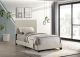 Dorian Fabric Upholstered Twin Panel Bed Cream