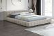 Trinity Upholstered Cal King Platform Bed Light Taupe