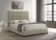 Medley Genuine Leather Queen Panel Platform Bed Tan