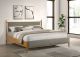 Mason 46-inch Eastern King Panel Platform Bed Light Brown