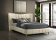 Evelyn Upholstered Queen Panel Platform Bed Ivory