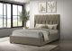 Delsea Upholstered Queen Panel Platform Bed Light Brown