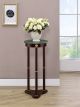Edie Round Marble Top Plant Stand Merlot
