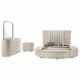 Sonya 4-piece Upholstered Eastern King Bedroom Set Ivory