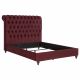 Devon 57-inch Upholstered Full Headboard Wine Red