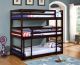 Sandler Wood Twin Triple Bunk Bed Cappuccino