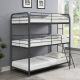 Garner Metal Twin Triple Bunk Bed Gunmetal