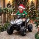 Aosom 12V Kids ATV Quad Car with Forward & Backward Function, Four Wheeler for Kids with Wear-Resistant Wheels, Music, Electric Ride-on ATV for Toddlers Ages 3+ Years Old, White