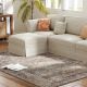  Machine Washable Area Rug 5x7, Non-Slip Traditional Floor Cover Foldable Carpet for Living Room, Dark Mixed-Brown