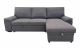 Demko Sleeper Sectional Sofa with Speaker and Storage Chaise Brown