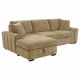 Pastrana Upholstered Sleeper Sectional Sofa LAF Chaise Camel