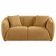 Aleisha Fabric Upholstered Loveseat Mustard Yellow