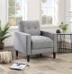 Bowen Upholstered Track Arm Tufted Accent Chair Grey