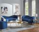 Sophia Upholstered Channel Tufted Sofa Blue