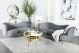 Sophia 2-piece Upholstered Channel Tufted Sofa Set Grey