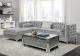 Bellaire Upholstered Storage Chaise Sectional Sofa Grey