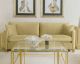 Corliss Upholstered Curved Track Arm Sofa Camel
