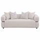 Jeanette 84-inch Fabric Upholstered Round Arm Sofa Beige