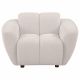 Destino Chenille Upholstered Splayed Arm Accent Chair Greige