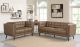 Thatcher 2-piece Upholstered Tuxedo Arm Sofa Set Brown