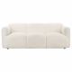 Dorset Fabric Upholstered Round Track Arm Sofa White