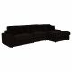 Blaine Upholstered Reversible Chaise Sectional Sofa Chocolate 