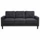 Bowen II Fabric Upholstered Track Arm Sofa Steel Grey