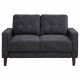 Bowen II Fabric Upholstered Track Arm Loveseat Steel Grey