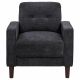 Bowen II Fabric Upholstered Track Arm Chair Steel Grey