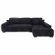 Octavia Upholstered Sectional Chaise Sofa Black