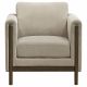 Islington Fabric Upholstered Panel Arm Accent Chair Taupe