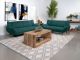 Acton 2-piece Upholstered Flared Arm Sofa Set Teal Blue