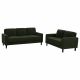 Ruth 2-piece Fabric Upholstered Track Arm Sofa Matcha Green
