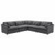 Hobson 5-piece Upholstered Modular Sectional Sofa Charcoal