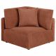 Elysia Chenille Upholstered Modular Corner Chair Coral