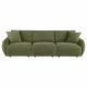 Elysia Chenille Upholstered Modular Lounge Sofa Green