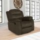 Rodman Upholstered Padded Arm Glider Recliner Olive Brown