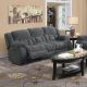 Weissman Upholstered Padded Arm Reclining Sofa Grey