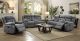 Higgins 3-piece Upholstered Motion Reclining Sofa Set Grey