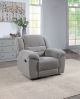 Gilson Chenille Upholstered Reclining Glider Recliner Grey