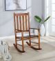 Annie Slat Back Solid Wood Rocking Chair Golden Brown