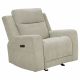 Kennett Chenille Upholstered Power Recliner Chair Ivory