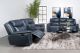 Sloane 2-piece Upholstered Reclining Sofa Set Blue