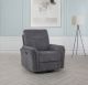 Adler Upholstered Power Swivel Glider Recliner Charcoal Grey